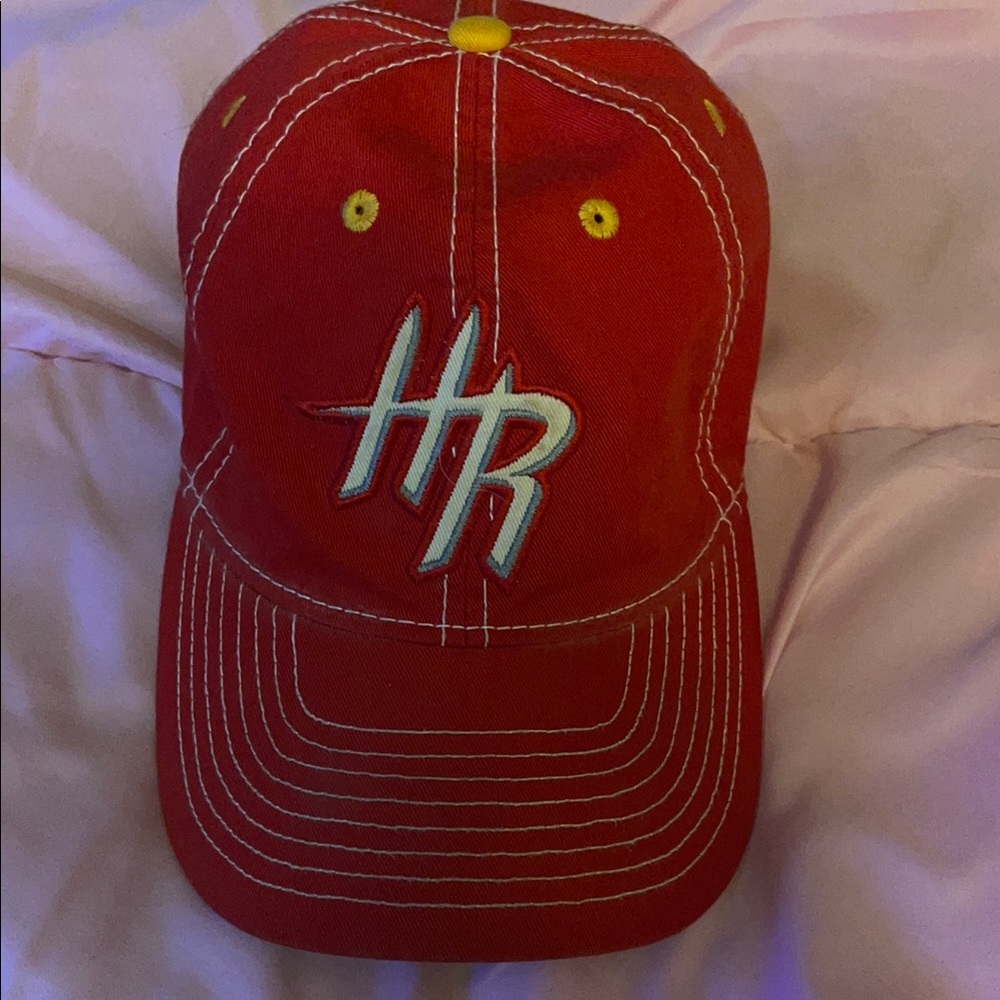 Houston Rockets NBA Adidas Red Hat with Yellow Accents